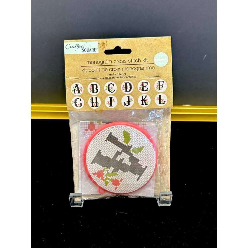 Crafter's Square Monogram Cross Stitch Kit A-L - New!